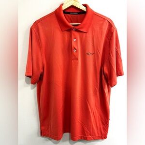 Men's Orange Greg Norman Polo Golf Shirt Size Medium